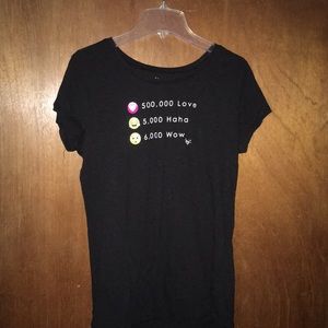 Justice LOVE HAHA WOW shirt